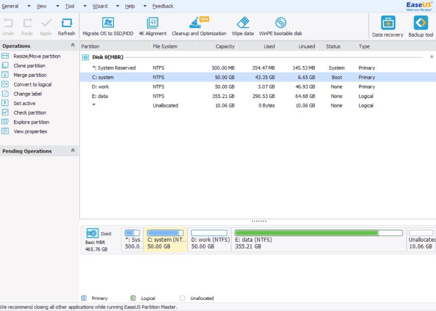 EASEUS Partition Master 17.8.0.20230612 for windows download free